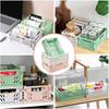 3 Pack Mini Plastic Storage Basket for Shelf Organizing,Collapsible Crate Folding Storage Bin for Desk Organizer Stackable Containers for Home