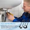7 Sizes Sink Wrench Set Basin Wrench Carbon Steel Under Sink Wrench Plumbers Wrench  Tight Spaces