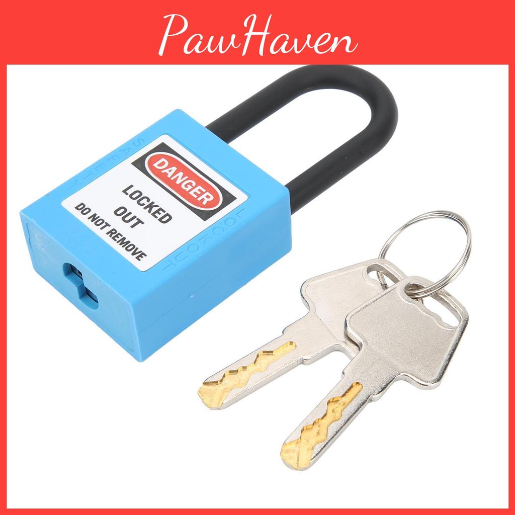 Нейлоновый Замок 38 мм Tagout Lockout Коррозионностойкий Изолированный Защитный Замок С КлючомСиний
