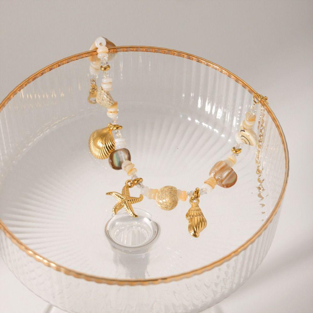 Сладкий Шарм Богемское Ожерелье из Ракушек Морской Звезды Браслет из Ракушек Морской Звезды Ювелирные Аксессуары