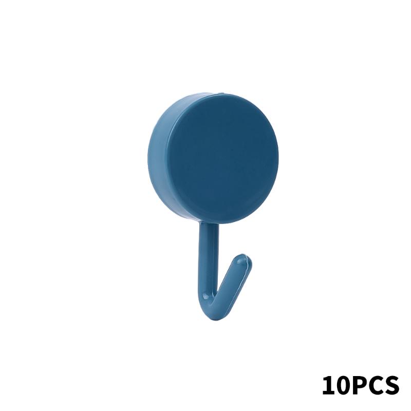 10PCS Self Adhesive Wall Hook Strong Without Drilling Coat Bag Bathroom Door Kitchen Towel Hanger Hooks Home Storage Accessories