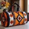 Travel bag New Western Style Series Short Distance Portable Quilted and Embroidered Travel Bag Multifunctional Sports Fitness Bag