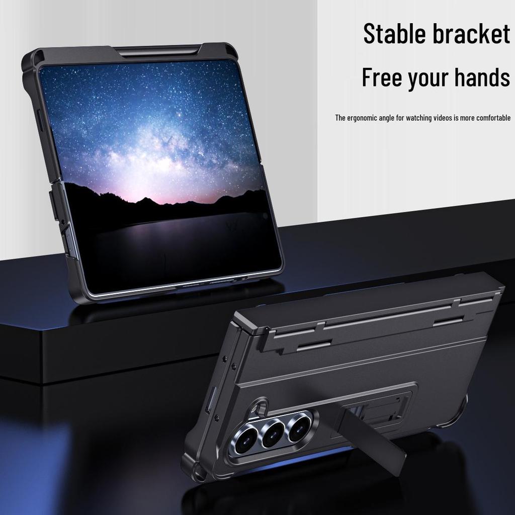 Совместимый защитный чехол для Samsung Z Fold 8 с пленкой, держателем для стилуса и полным покрытием шарнира