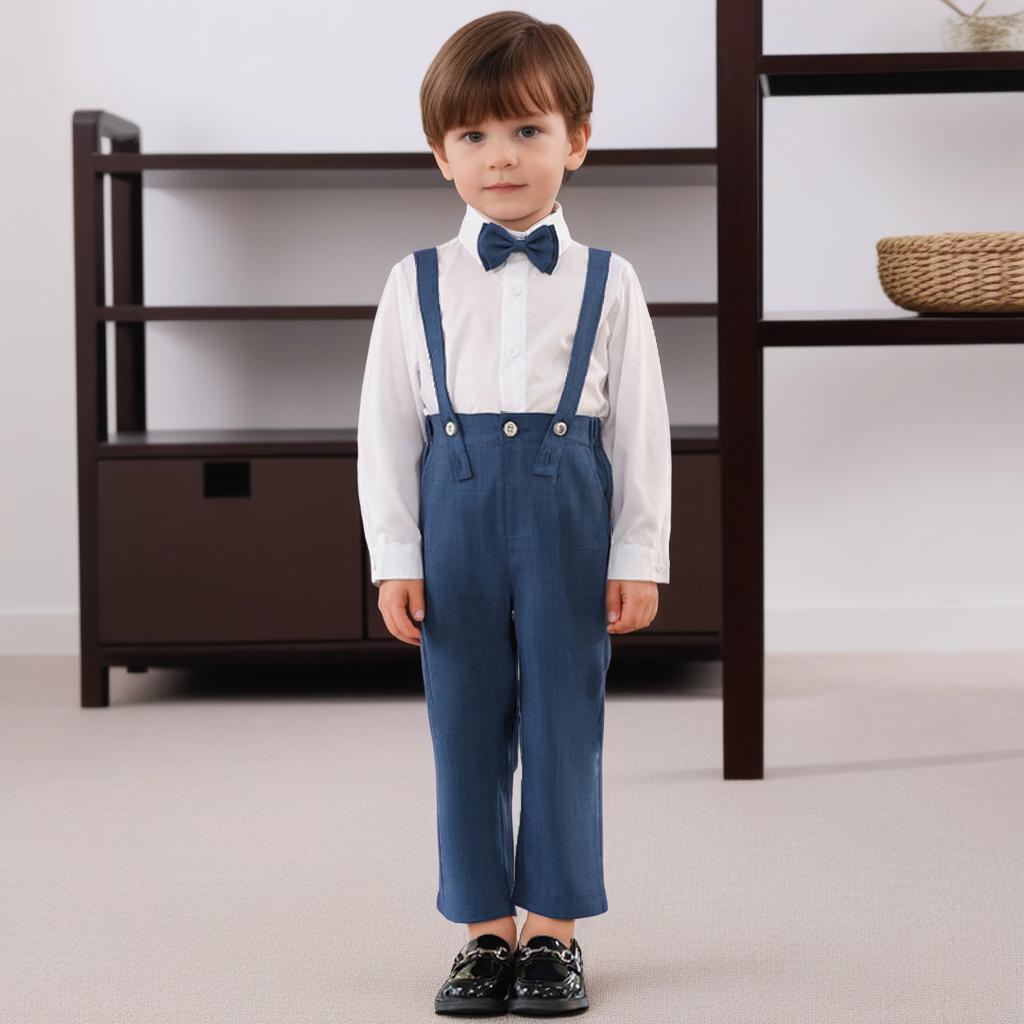 Смокинг на день рождения для малышей, летний британский стиль, свадебный костюм для мальчиков, белый элегантный детский хор, торжественная одежда для выступлений 6 8 лет