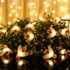 New Solar Powered Cute Honey Bee Led String Fairy Light 50leds Bee Outdoor Garden Fence Patio Christmas Garland Lights