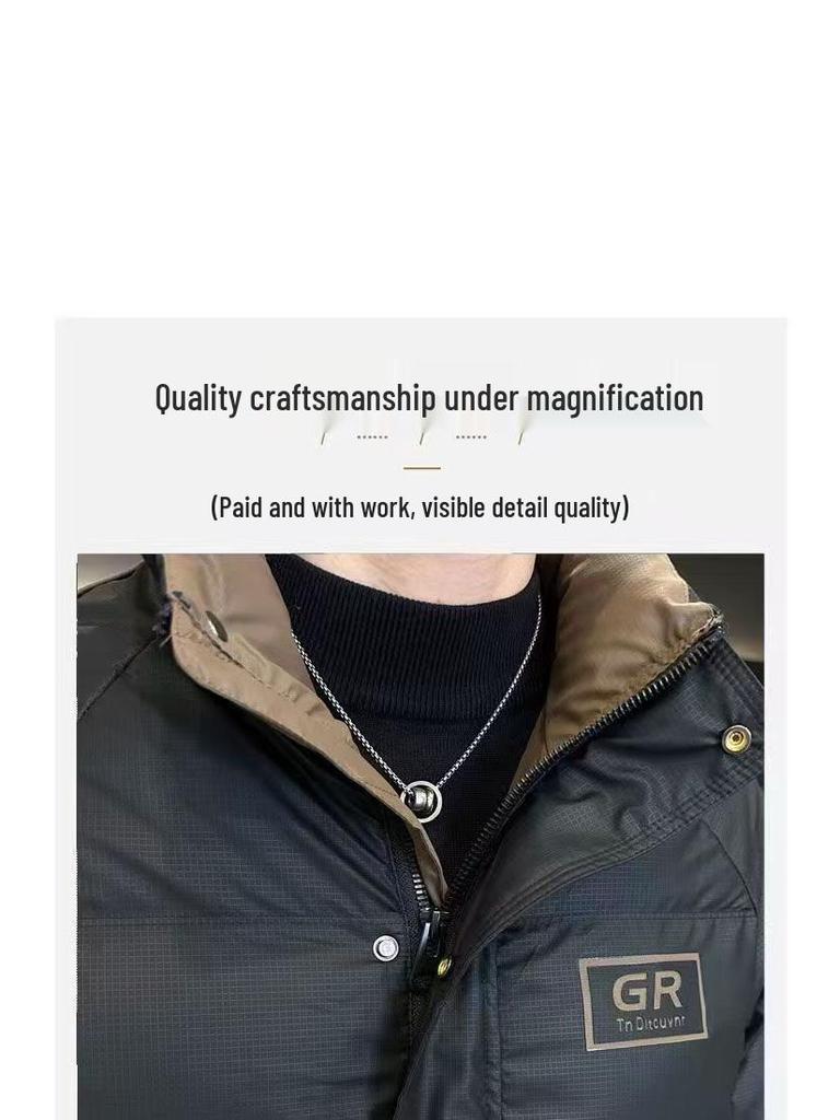 Men's Stylish Thickened Down Jacket - Winter Short Trendy Outerwear