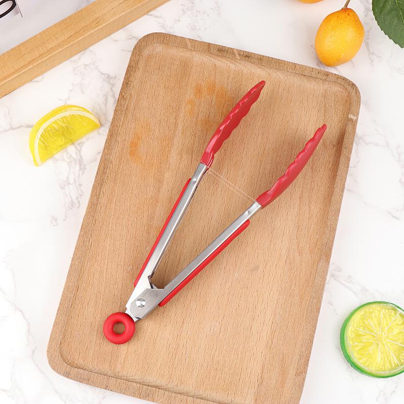 1 шт. 7 дюймов зажим для еды из нержавеющей стали зажим для еды для барбекю гриль стейк зажим для еды нескользящая ручка щипцы для хлеба вечерние кухонные аксессуары для приготовления пищи