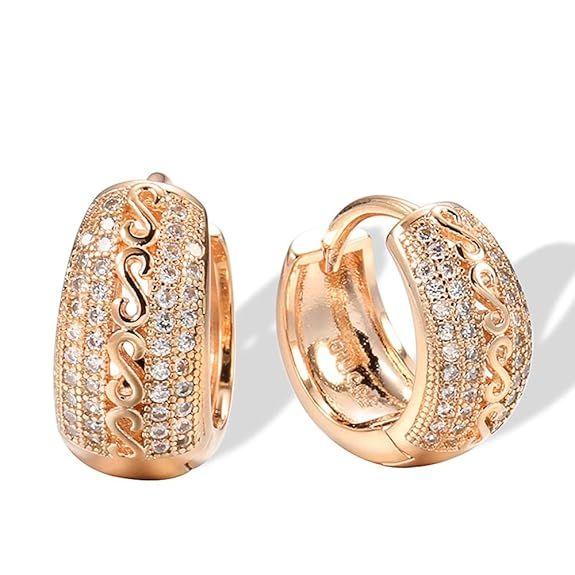 Latest Fancy Stylish Zircon Copper Bali Earrings for Women and Girls