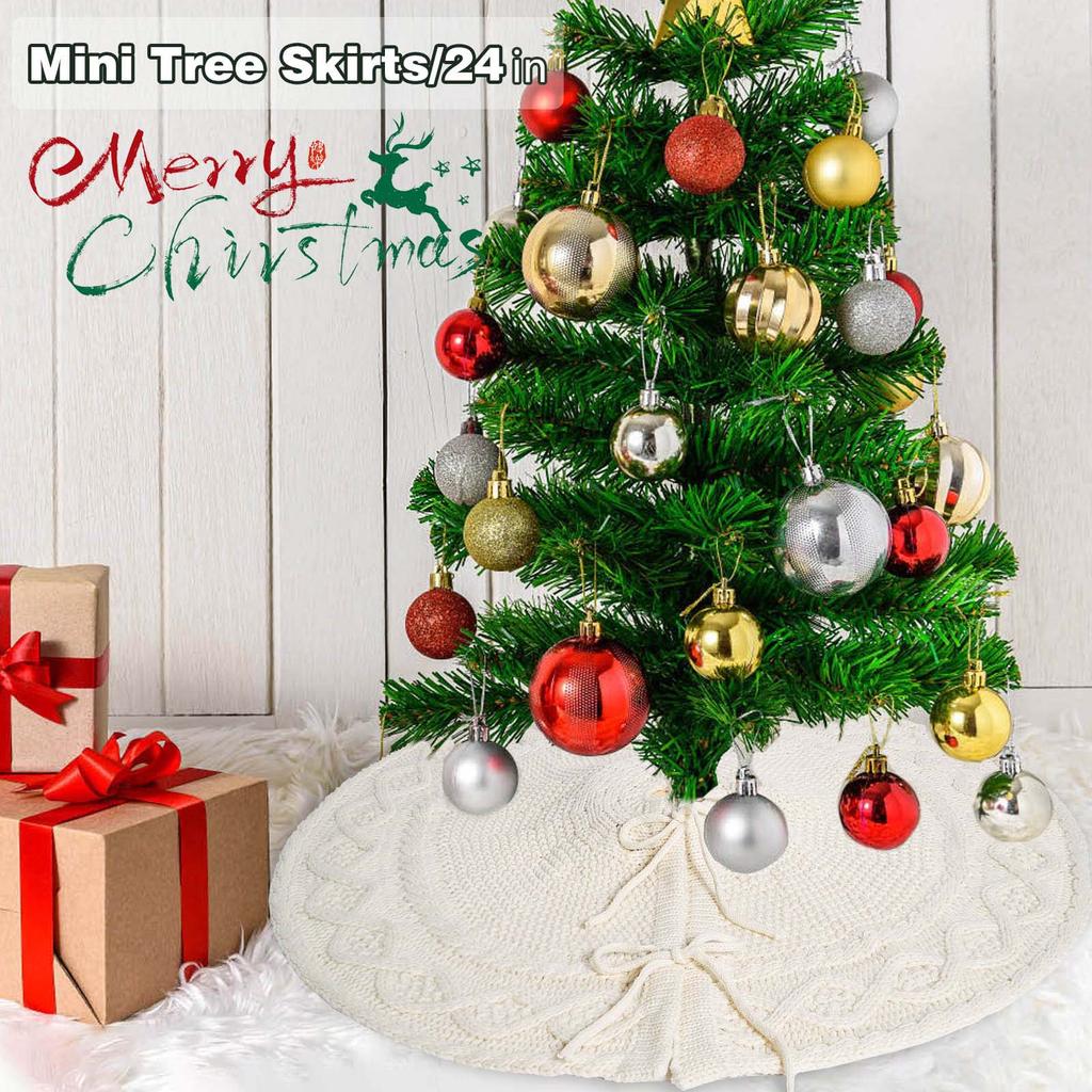 Стильная белая юбка для рождественской елки Теплая и элегантная белая юбка для пола для рождественской елки Стильное украшение для елки