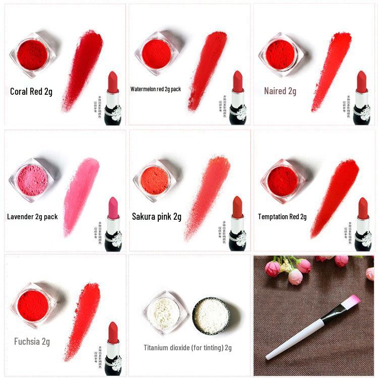 Порошок-сырье для розовой помады DIY - 2 г Пигмент для бальзама для губ на растительной основе