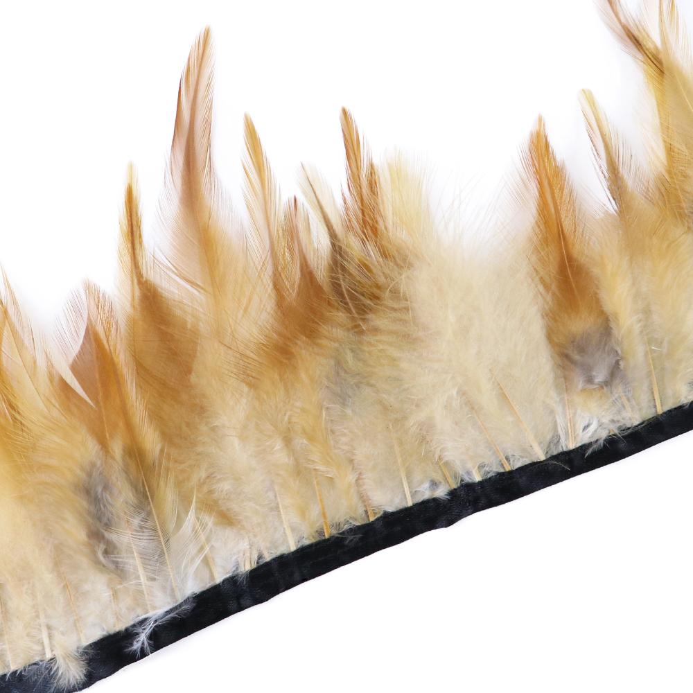 Dyeing Rooster Feathers Trim 4-6Inch Chicken Feather Fringe Ribbon for Clothing Accessories Wedding Decoration Plumas for Crafts