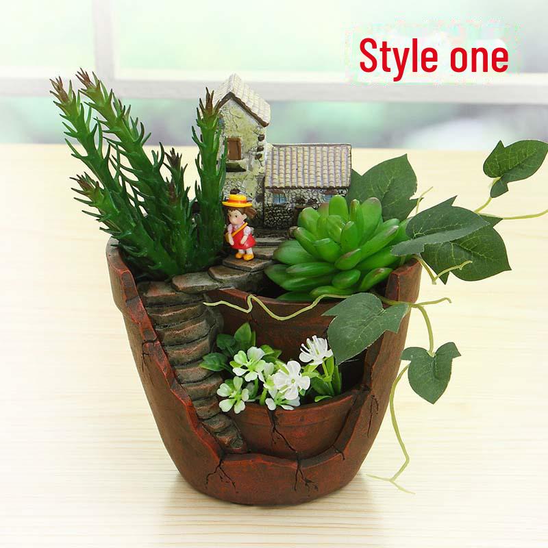 Большой креативный смоляной суккулентный горшок Sky Garden