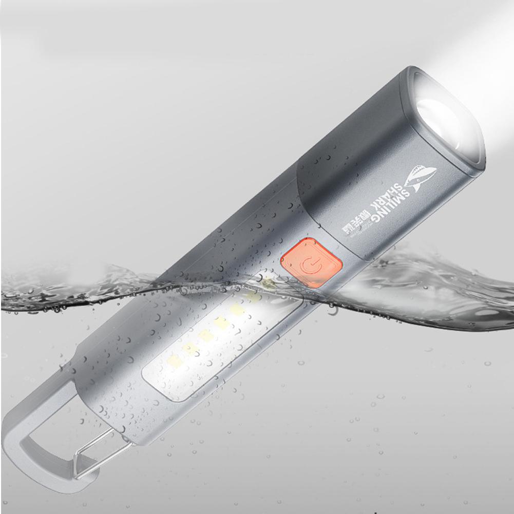 Светодиодный кемпинговый фонарик, телескопический, с регулируемым зумом, Type C USB, перезаряжаемый, портативный, ручной, 300 лм, для походов, скалолазания