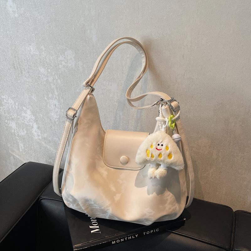 Retro Tote Bag Women's New Autumn and Winter Large-capacity Commuting Shoulder Bag Casual Versatile Double Back Shoulder Bag