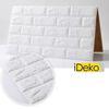 IDeko® 10X 3D Wallpaper Simulation Stone Bricks DIY PE Foam Self-Adhesive Waterproof White 0.7*0.77 (M)