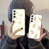 Милый мультяшный чехол для телефона Samsung S 25,24,21,22,23,30,20,Ultra,Plus,Fe,Lite,Note,10,9,5G Черный Мягкий