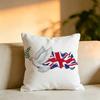 British Artistic Flag Square DoubleSided printed Pillow Case Bedroom Bedside Pillow Sofa Cushion Cover