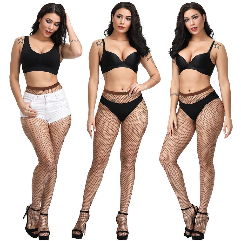 European and American style ultra-elastic plus-size fishnet pantyhose, unbreakable mesh, hot-selling item
