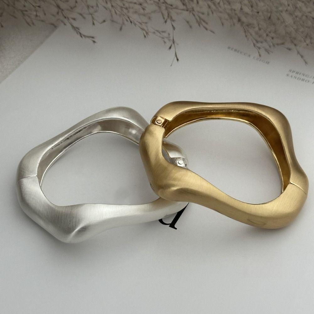Irregular Simple Geometry Bracelet Smooth Women Bangle Fashion Exaggerated Bracelet Gifts