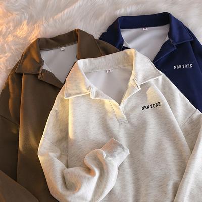 Женская тонкая и свободная толстовка с капюшоном, топ в новом гонконгском стиле, куртка с длинными рукавами