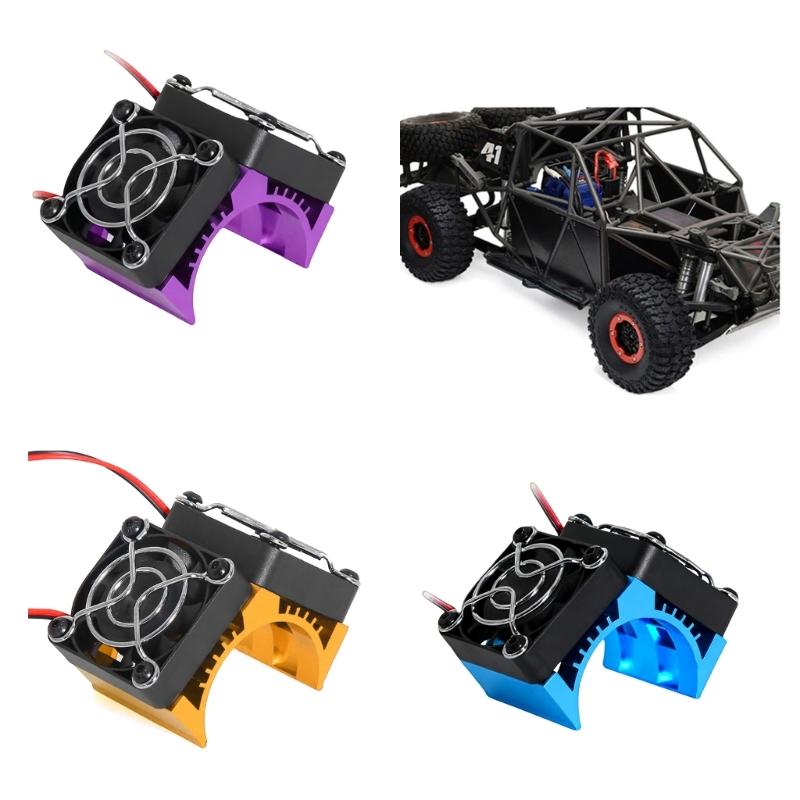 Motor Heat Sink with Double Cooling Fans for 1/8 Scale Remote Control Car Motors 4074 4274 1515 Model Modificatin Kits