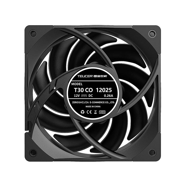 TEUCER T30 Series PC Cooling Fan High Wind Pressure Performance Version Dynamic Balance PWM Case Water-cooled Radiator CPU Fans