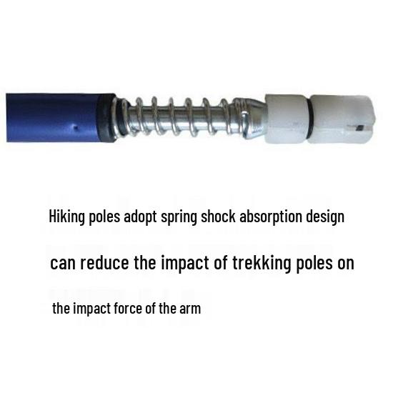 Aluminum Alloy 4-Section T-Handle Trekking Pole – Portable Outdoor Walking Stick Cane for Hiking and Climbing.