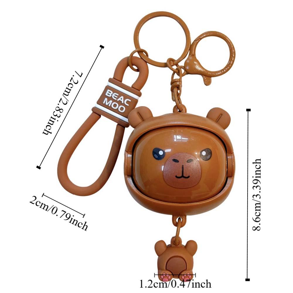 Собака Капибара Форма лица Подвеска с 4 лицами Мультфильм Кукла Брелок Игрушка с изменением лица Друзья