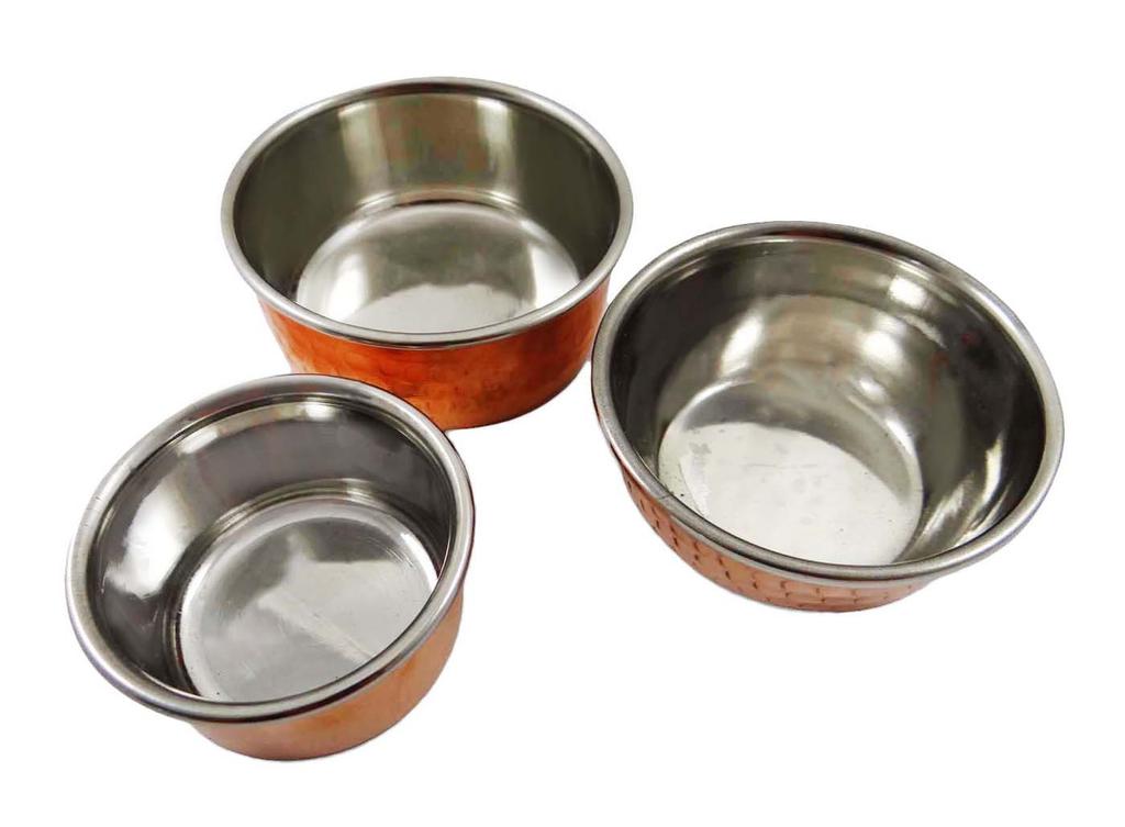 Набор из 2 сервировочных медных мисок Katoris Indian Food Utensils Посуда