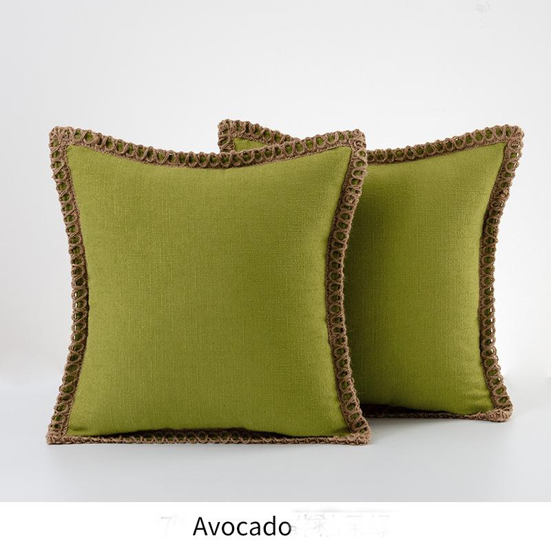 1 шт. скандинавские однотонные товары для дома, наволочка из хлопка и льна, наволочки, наволочки из мешковины, льняные обрезанные края