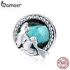 BAMOER Hot Sale 925 Sterling Silver Mermaid's Missing Round Charms Beads Fit Women Bracelets
