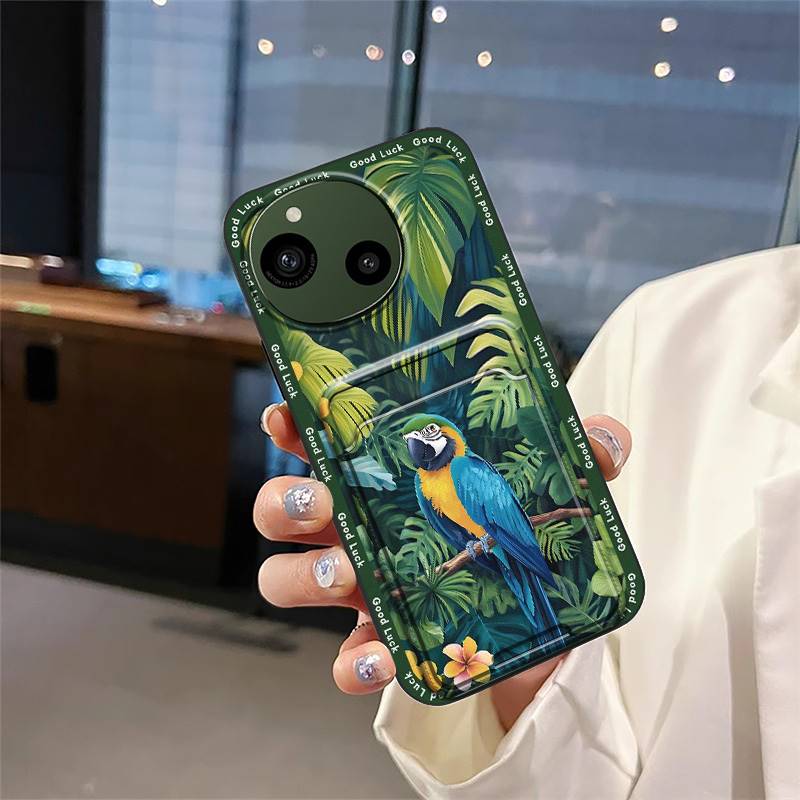 Shockproof Durable Phone Case For Sharp Aquos R9/SH-51E Cute Fashion Design Card Bag Full Wrap Anti-dust Soft Case Cover