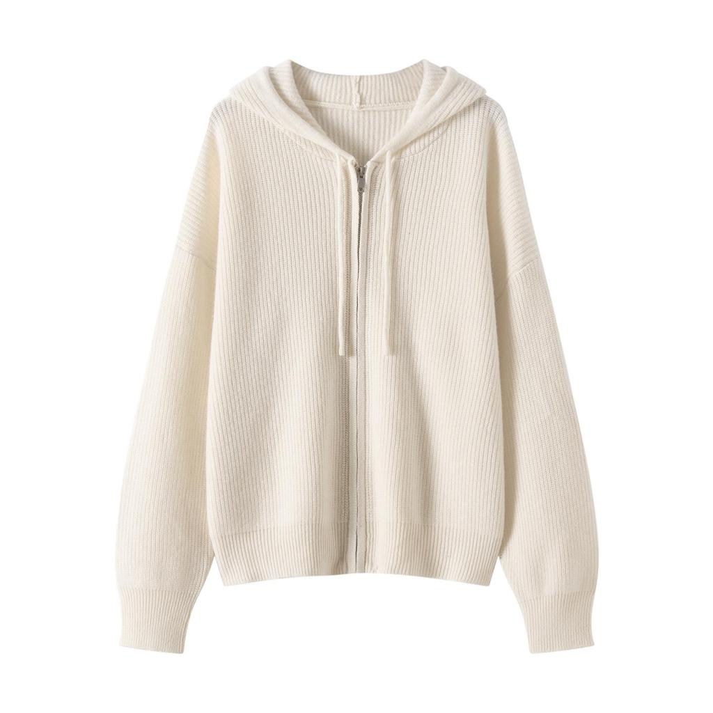 Мужской модный универсальный кардиган-свитер с капюшоном на осень/зиму однотонный