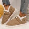 2024 Новые теплые зимние плоские удобные зимние ботинки для женщин для отдыха на открытом воздухе меховые нескользящие домашние хлопковые туфли