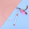 1PCS Metal Wire Funny Cat Stick Cat Toy Pet Toy with Feather Bell Funny Cat Rod Pet Supplies