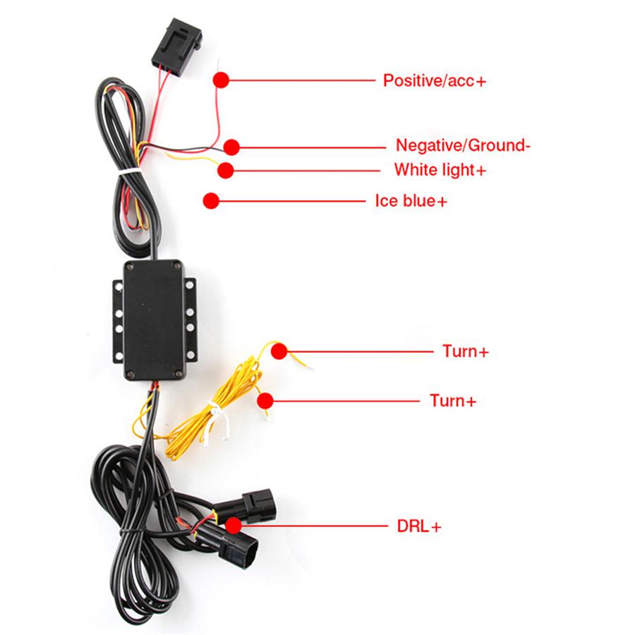 Furulu 2 шт. 3 цвета Светодиодные дневные ходовые огни для Dodge Journey FIAT Freemont 2
