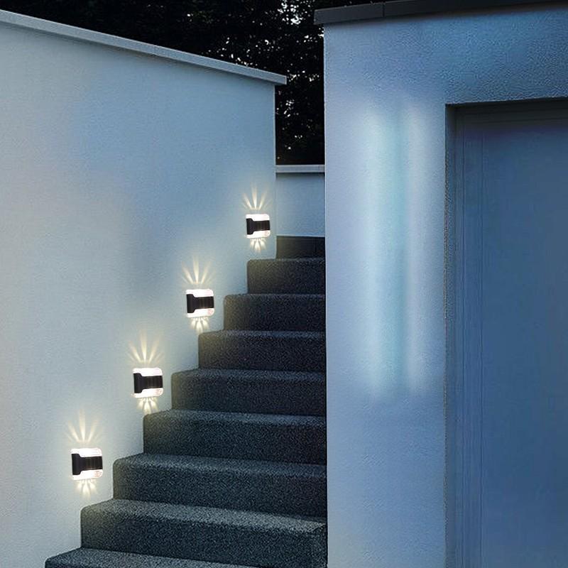 1/4/8 шт. солнечный светодиодный садовый солнечный фонарь, уличный солнечный свет, солнечные фонари для забора, уличный садовый путь, водонепроницаемый настенный светильник