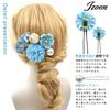 JZOON Handmade Hair Cherry Blossom and Chrysanthemum 8 with Perfect for and Japanese Perfect for Fireworks Bon Odori and H1122 Tsumami-zaiku Ornament,
