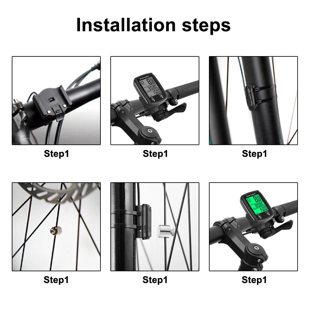 Велокомпьютер Цифровые часы Спидометр Термометр Велосипедный одометр Измеритель скорости Тестер На руль Приборная панель Водонепроницаемый