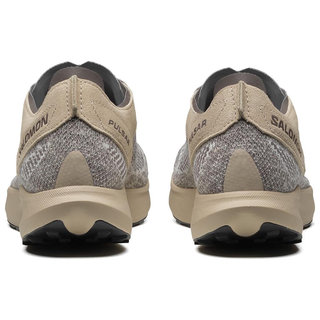 SALOMON Pulsar Prg Вязаные Удобные Функциональные Нескользящие Износостойкие Дышащие Кроссовки с Низким Верхом для Повседневной Носки Унисекс Серо-Коричневые 473007