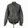 EXPRESSO Made In France Genuine Leather Flight Jacket Black Men’s ML Outerwear(USED)