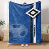 Hamburger Sv Logo Print Flannel Blanket High Quality Warm Comfortable Cover for All Seasons Perfect for Gifts Home Decor