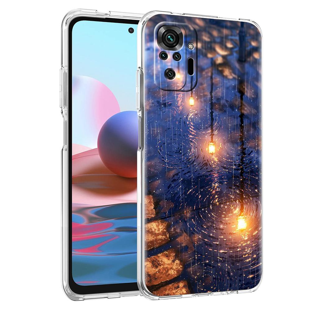 Чехол для телефона с японским аниме-пейзажем для Xiaomi Redmi Note 12 4G 11 10 Pro 5G 10C 10S 9S 9 9T 8T 9C 9A 8 8A 7 K50 Gaming Прозрачная крышка