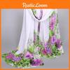Peony Stunning Women Flowers Print Voile Wrap Shawl Pashmina Scarf Stole
