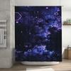Водонепроницаемая шторка для душа с принтом «Галактика», термостойкая, машинная стирка, непрозрачная, 180x180 см