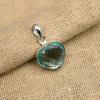 Heart Shape Aqua Apatite Gemstone Handmade 925 Solid Sterling Silver Jewelry Pendant For Wedding Gift