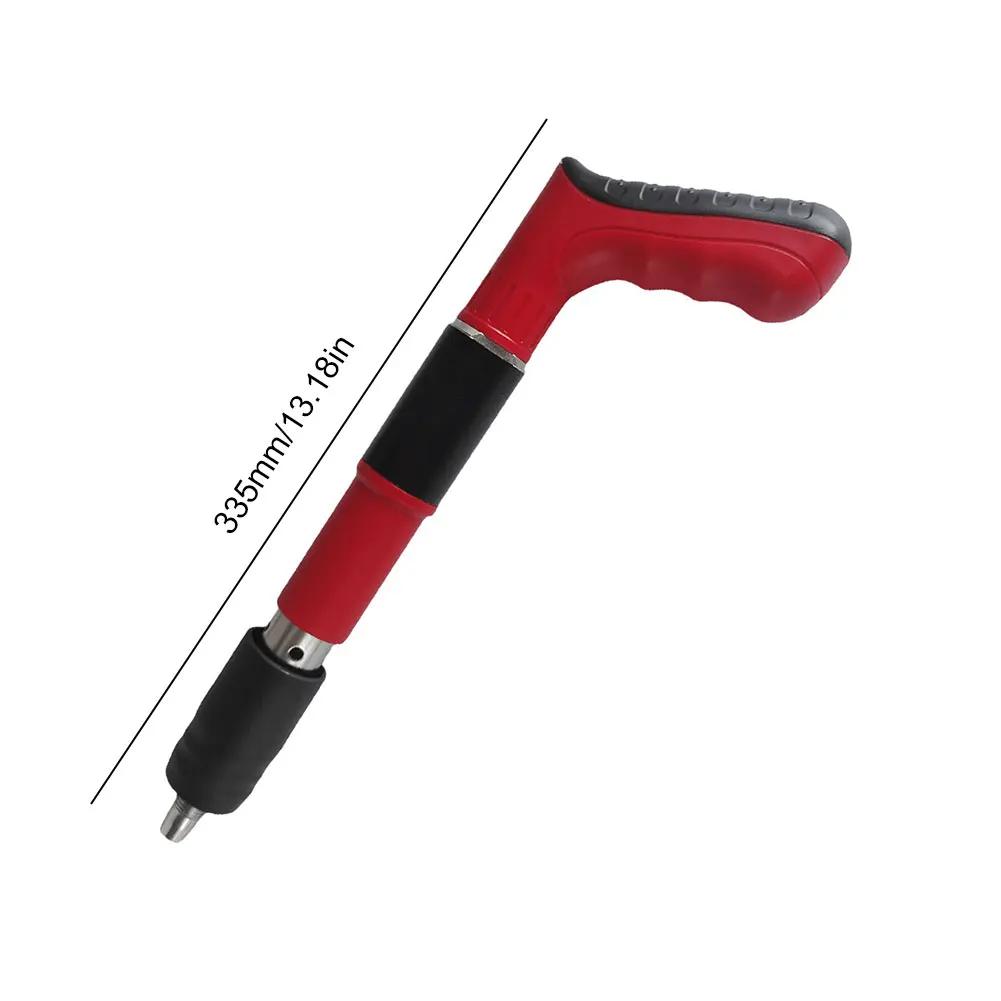 Металлообработка Пневмопистолет для забивания гвоздей Регулируемый Бесшумный Крепеж для стен Пистолет для гвоздей Одноручная операция Инструмент для клепки потолка