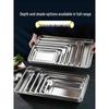 HANDUNYOU Extra Thick Rectangular Stainless Steel Tray