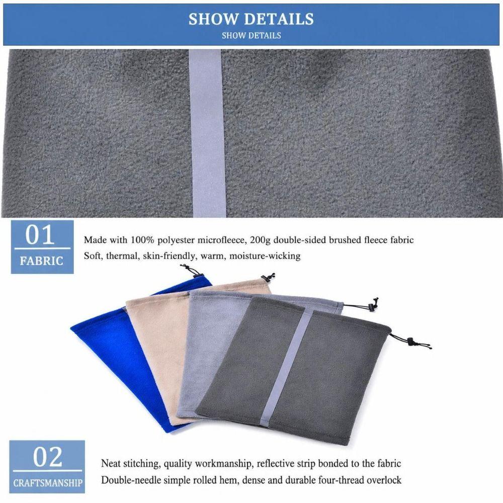 Polar Fleece Fleece Neck Gaiter Reflective Strip Winter Face Mask Winter Cycling