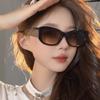 Women's Sunglasses Simple Box Sunscreen UV Sunglasses Retro Plain Sunglasses.